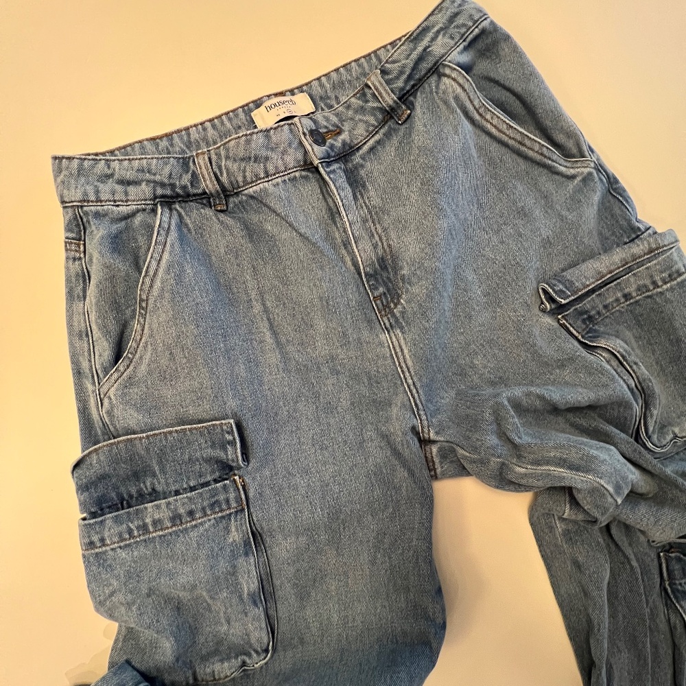 House of CB Denim Cargo Pants